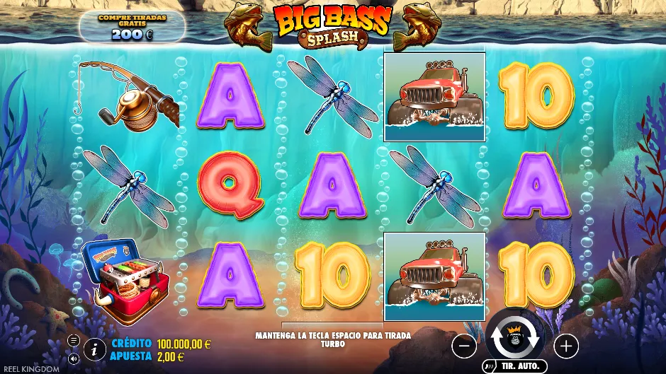 Big Bass Splash — pantalla principal